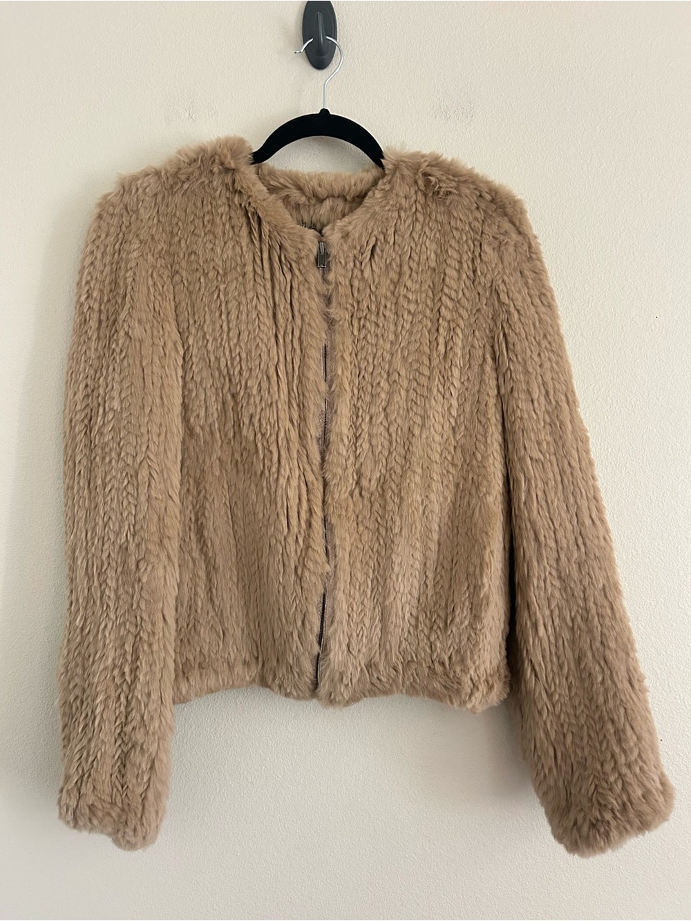 June Real Rabbit  Fur Zip Jacket  XS - Picture 7 of 7
